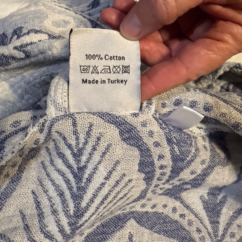LET’S TALK TOWELS Turkish Cotton Palmette Robe Beach Cover Up - Picture 9 of 14